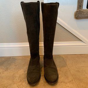 Women's grey suede Frye pull-on boots size 7B